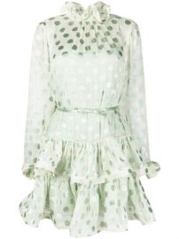 Zimmermann sheer-panel polka-dot Silk Dress - Farfetch at Farfetch