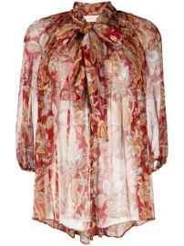 Zimmermann tie-neck Floral Print Blouse - Farfetch at Farfetch