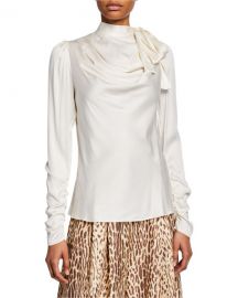 ZimmermannEspionage Silk Cowl Blouse at Neiman Marcus