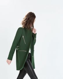 Zip Buckle Coat at Zara