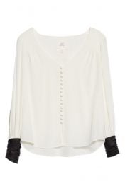 Zip Cuff Silk Blouse by Cinq a Sept at Nordstrom Rack