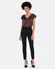 Zip Front Print Gramercy Tee at Express