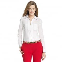 Zip front shirt at Anne Klein