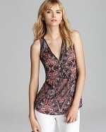 Zip front tank top by Aqua at Bloomingdales