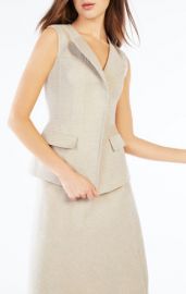 Zip front vest at Bcbg