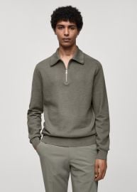 Zip neck jumper - Man MANGO USA at Mango