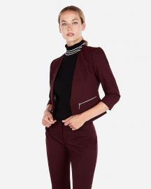 Zip pocket blazer at Express