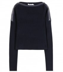 Zip shoulder sweater by T by Alexander Wang at Mytheresa