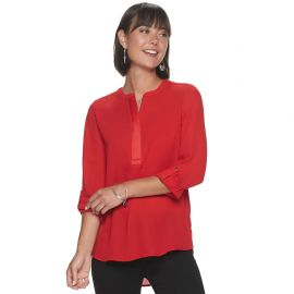 Zipper Accent Popover Tunic at Kohls