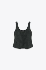 Zipper Cloth Top at Zara