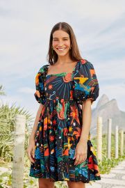 Zodiac Organic Cotton Mini Dress FARM Rio at Farm Rio