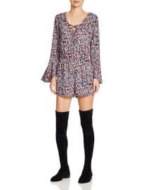 Zoe Floral Lace Up Romper at Bloomingdales