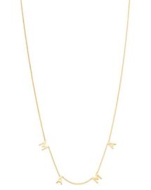 Zoe Lev 14K Yellow Gold MAMA Charm Necklace 18 Bloomingdales at Bloomingdales