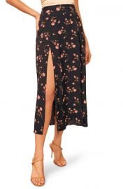 Zoe Side Slit Midi Skirt at Nordstrom