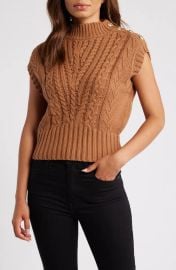 Zoe and Claire Mock Neck Sweater Vest at Nordstrom