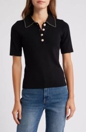 Zoe and Claire Rib Polo Sweater at Nordstrom