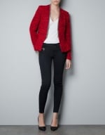 Zoes red jacket from Zara at Zara