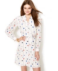 Zooey Deschanel for Tommy Hilfiger Polka-Dot Printed Shirtdress - Dresses - Women - Macys at Macys