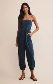 Zsupply Pants amp Jumpsuits Zsupply Santos Gauze Jumpsuit Indigo Poshmark at Poshmark