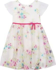 Zunie Kids Floral Embroidered Party Dress at Nordstrom