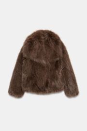 Zw Collection Faux Fur Short Coat at Zara