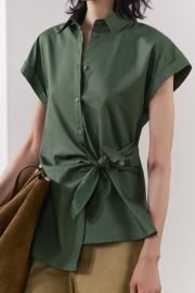 Zw Collection Knotted Poplin Shirt at Zara