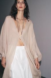 Zw Collection Long Ramie Top at Zara