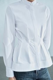 Zw Collection Pleated Shirt at Zara