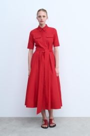 Zw Collection Poplin Dress at Zara