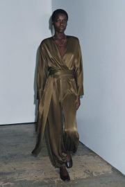 Zw Collection Satin Effect Bloomer Jumpsuit at Zara