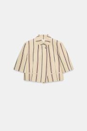 Zw Collection Striped Cropped Blazer at Zara