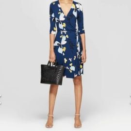 a new day Dresses A New Day Fauxwrap Midi Dress Poshmark at Poshmark