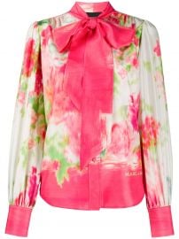 abstract floral print blouse at Farfetch