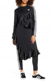 adidas Originals Asymmetrical Ruffles Long Sleeve Dress   Nordstrom at Nordstrom