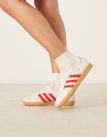 adidas Originals Samba OG sneakers in cream and red at ASOS