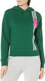 adidas Originals Women39s Varsity Logo Hoodie Dark Green X-Small at Womens Clothing store at Amazon