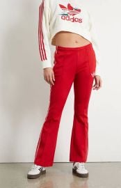 adidas Recycled Red Heritage Now Flared Track Pants PacSun at PacSun