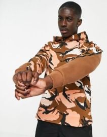 adidas Training Street overhead hoodie in camo at ASOS