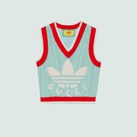 adidas x rib stitch sleeveless top in light turquoise US at Gucci