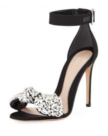 alexander mcqueen Crystal Bow dOrsay Sandal at Bergdorf Goodman