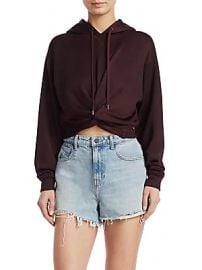 alexanderwang t - Crop Twist Hoodie at Saks Fifth Avenue