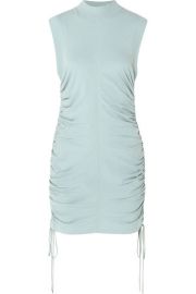 alexanderwang t - Ruched cotton-jersey mini dress at Net A Porter