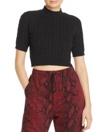 alexanderwang t Cable Knit Crop Top Women - Bloomingdale s at Bloomingdales