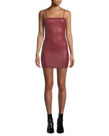 alexanderwang t Fitted Leather Cami Mini Dress at Neiman Marcus