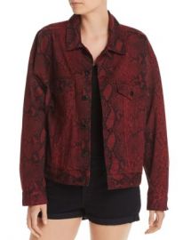 alexanderwang t Game Snakeskin Print Denim Jacket Women - Bloomingdale s at Bloomingdales