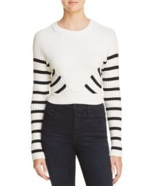 alexanderwang t Striped Crop Sweater Women - Bloomingdale s at Bloomingdales