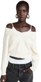 alexanderwang.t V Neck Pullover with Satin Cami at Shopbop