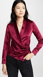 alice   olivia Aurora Mock Wrap Top at Shopbop