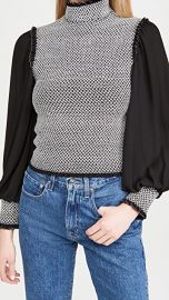 alice   olivia Aviva Bishop Sleeve Smocked Blouse at Shopbop