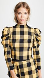 alice   olivia Brenna Puff Sleeve Top at Shopbop